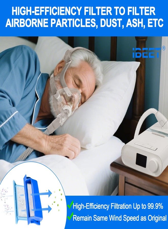 آيبيت ٥٢ قطعة من فلاتر جهاز التنفس CPAP لجهاز DreamStation 1، تشمل ٦ فلاتر مُجمّعة، و٢٠ فلترًا فائق الدقة، و٢٠ فلترًا إسفنجيًا. ملحقات فلتر جهاز DreamStation 1 مُقدمة من IBEET - Image 3